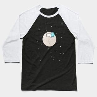 Cute cat sleeping on a moon Baseball T-Shirt